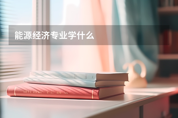 能源经济专业学什么