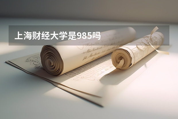上海财经大学是985吗