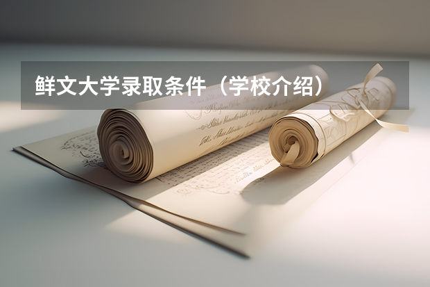 鲜文大学录取条件（学校介绍）